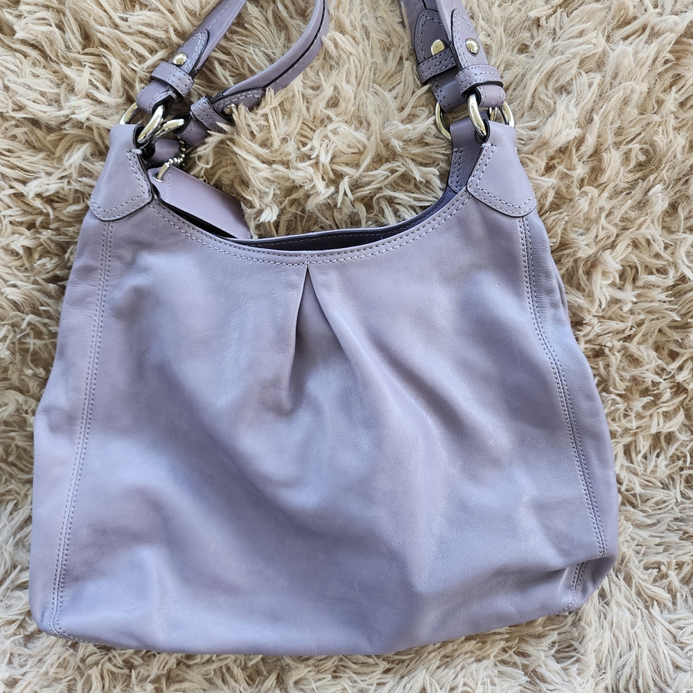 Coach Maggie Lilac Purple Shoulder Bag with Slouchy Design